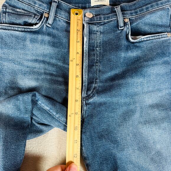 Citizens of Humanity Jean Women 28 Blue Denim Olivia Ankle Button Fly High Rise - Picture 12 of 15